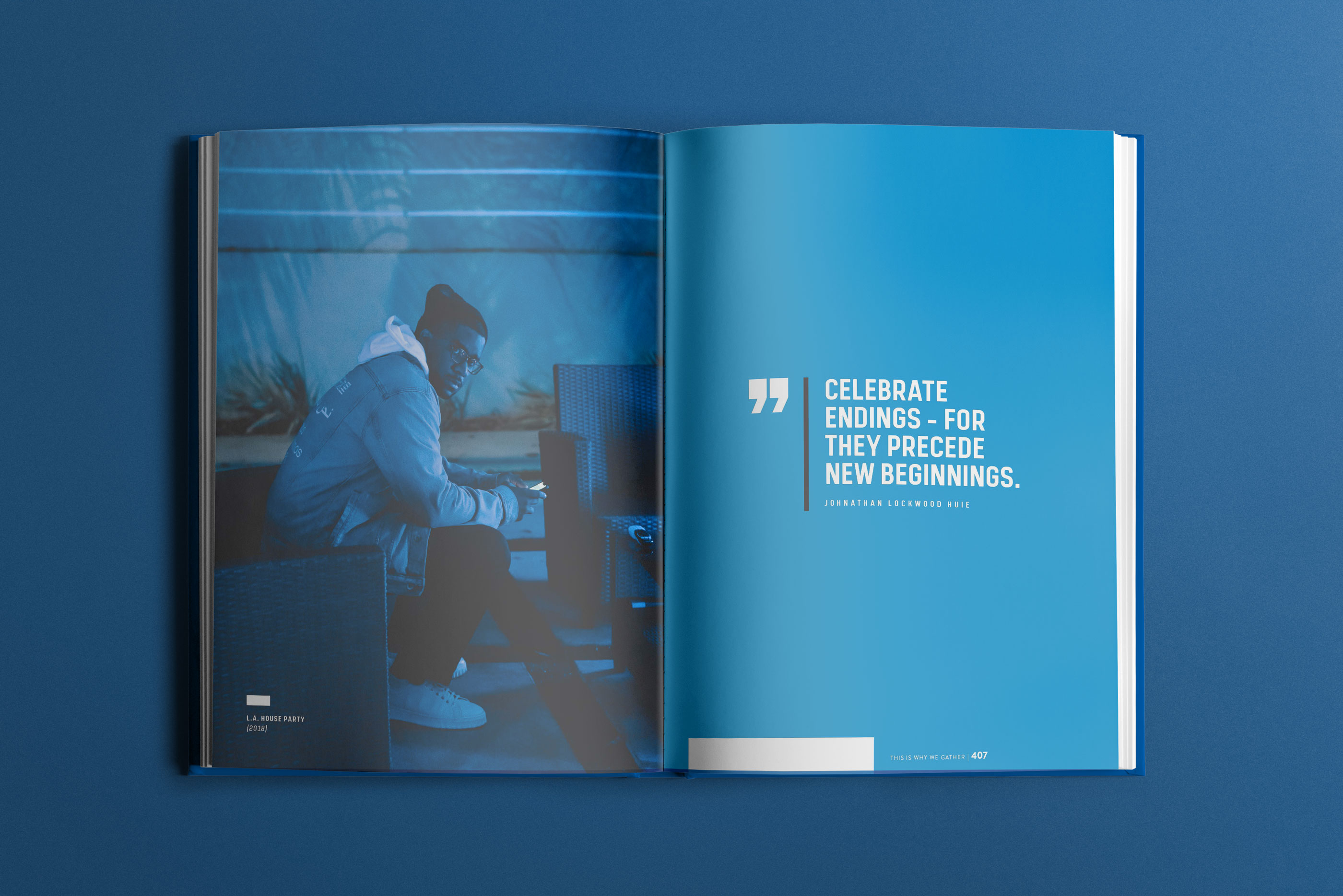 The Gathering Spot Yearbook Vol. 1 spread by Tantrum Agency featuring candid community moments