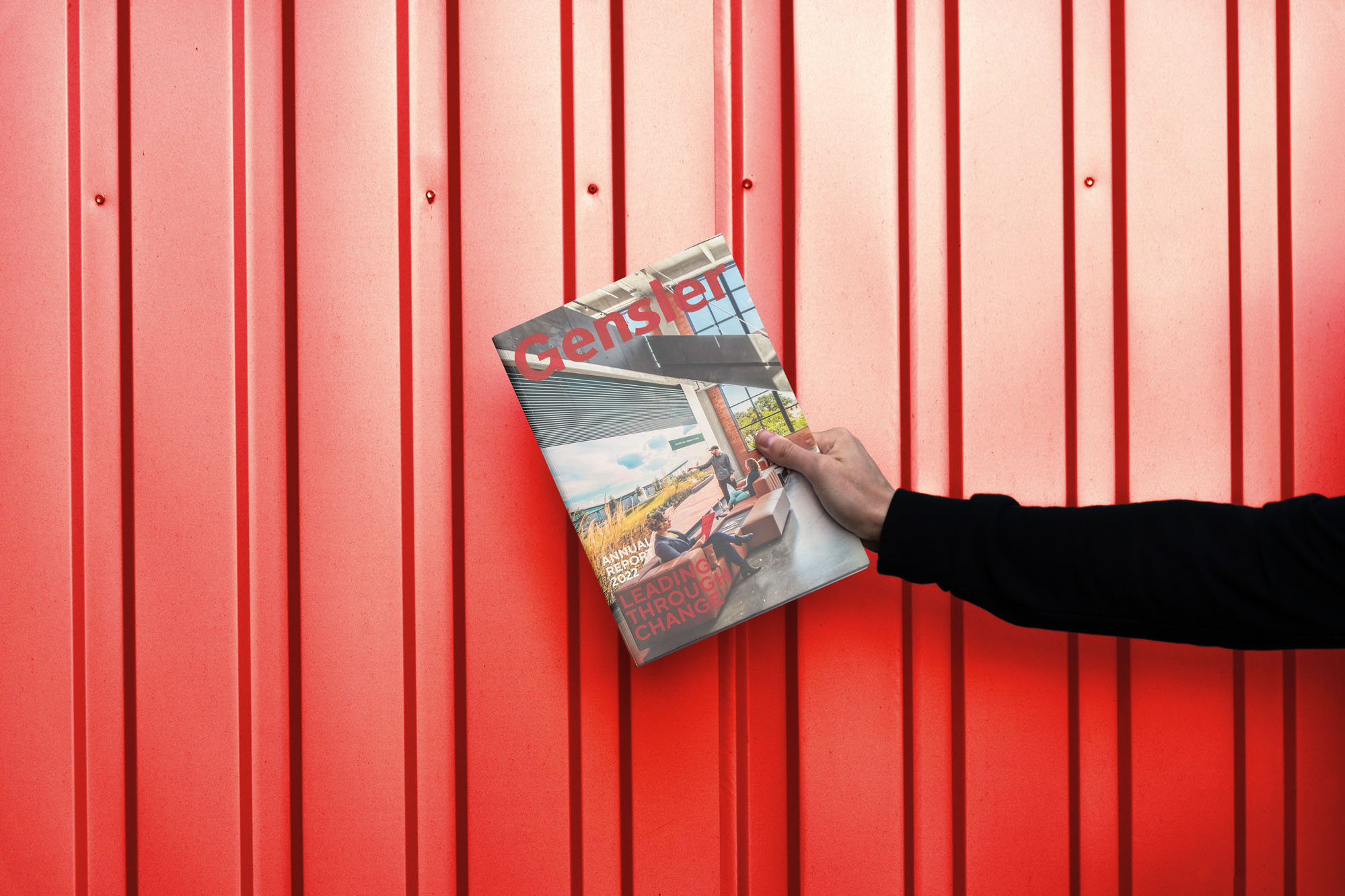 Tantrum Agency editorial design for Gensler shown through the Leading Through Change annual report