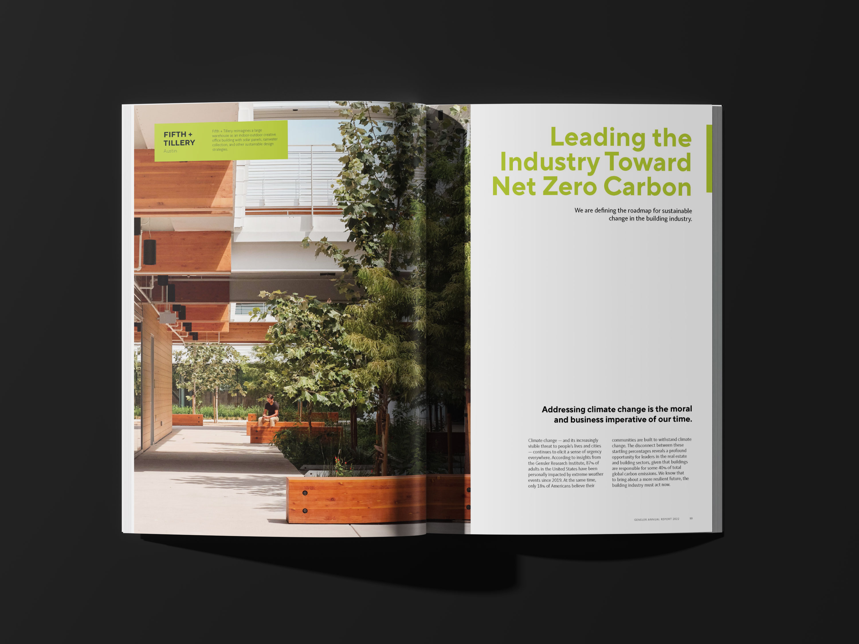 Gensler Leading Through Change editorial spread designed by Tantrum Agency