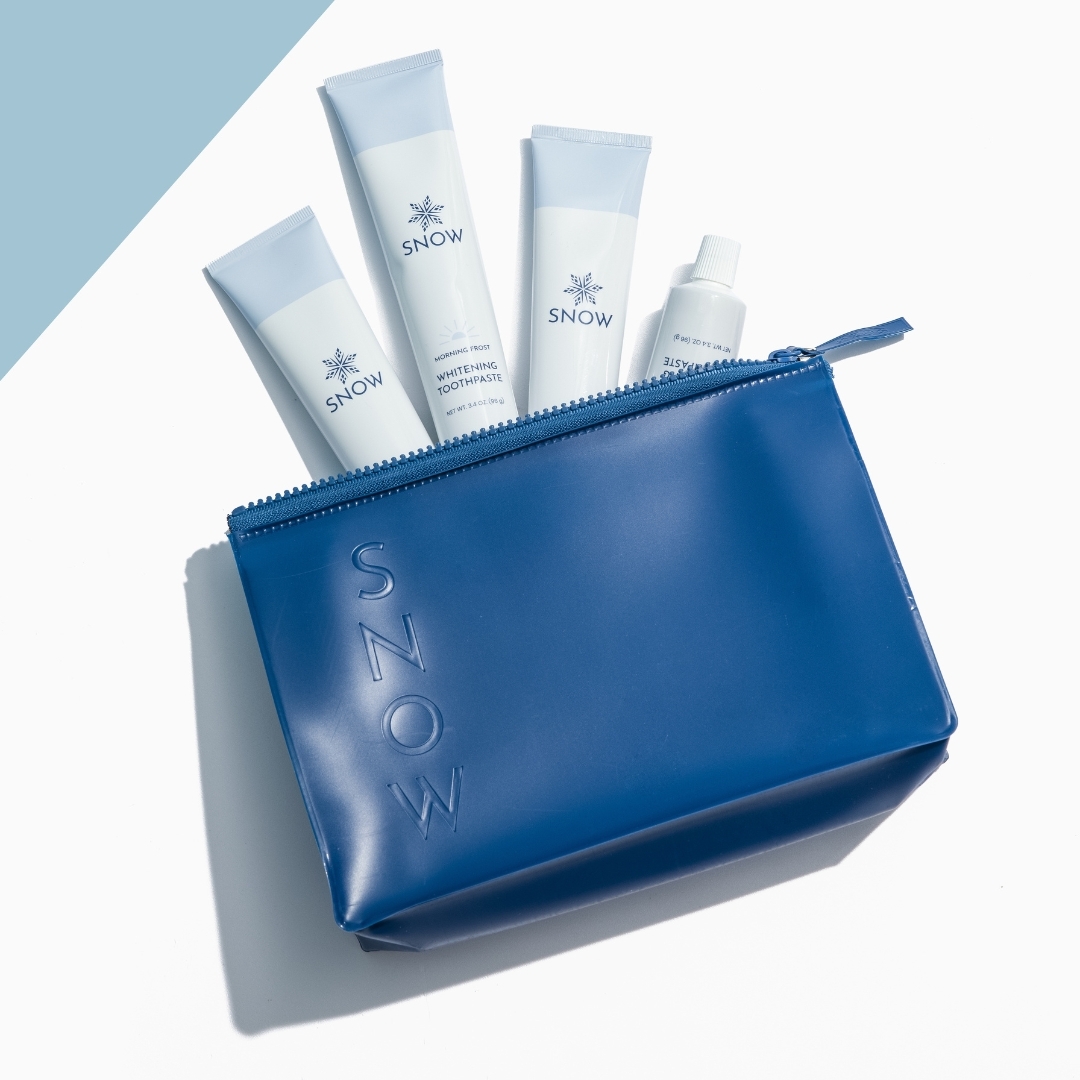 Tantrum Agency SNOW retail packaging displayed as a cohesive in-store oral care system