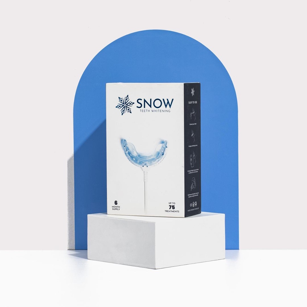 SNOW oral care product lineup featuring the retail packaging system created by Tantrum Agency