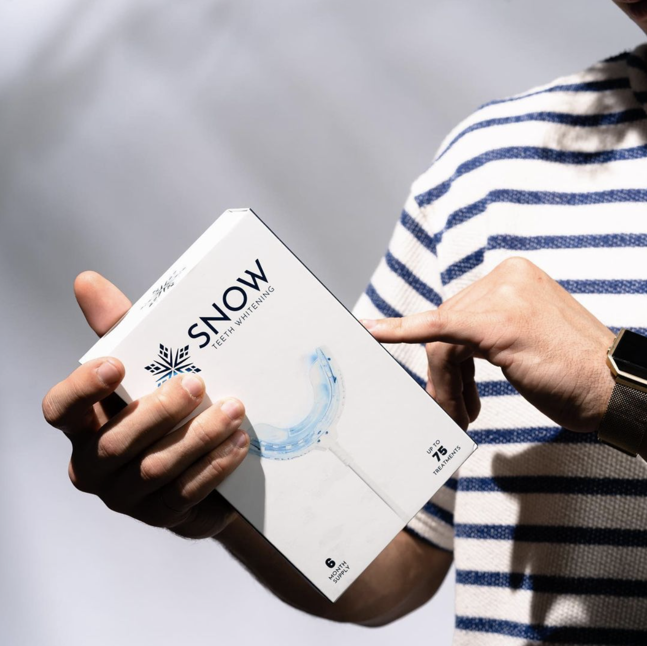 SNOW teeth-whitening packaging designed by Tantrum Agency for physical retail