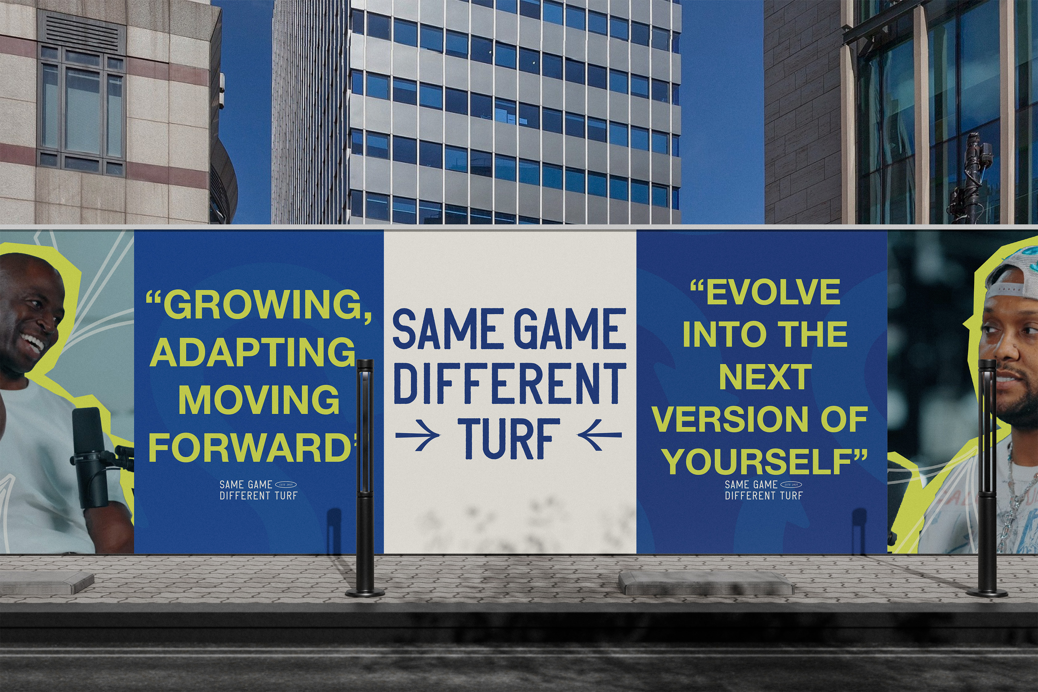 Tantrum Agency Same Game Different Turf branding displayed on an outdoor billboard