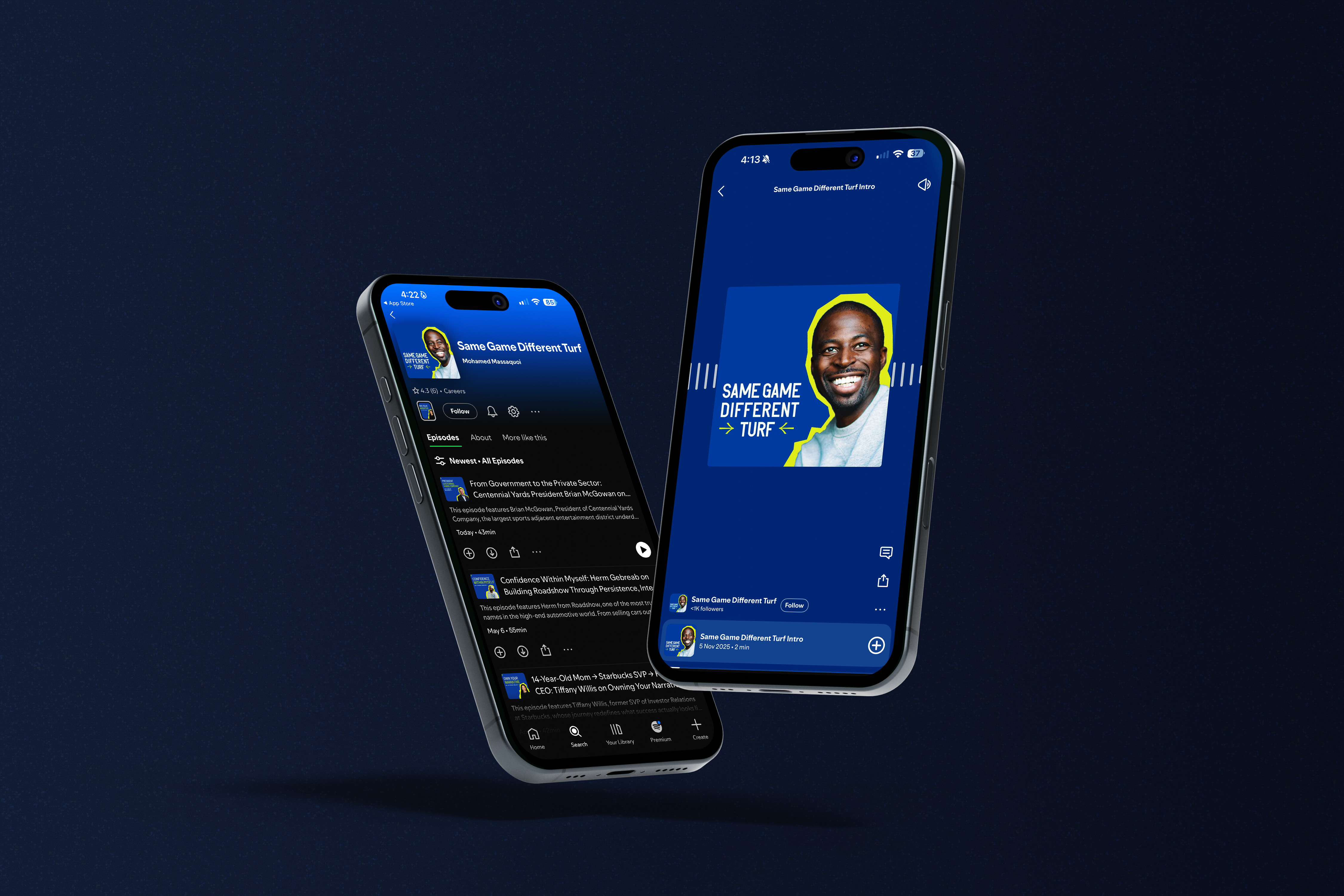 Same Game Different Turf digital experience by Tantrum Agency shown across two mobile phones