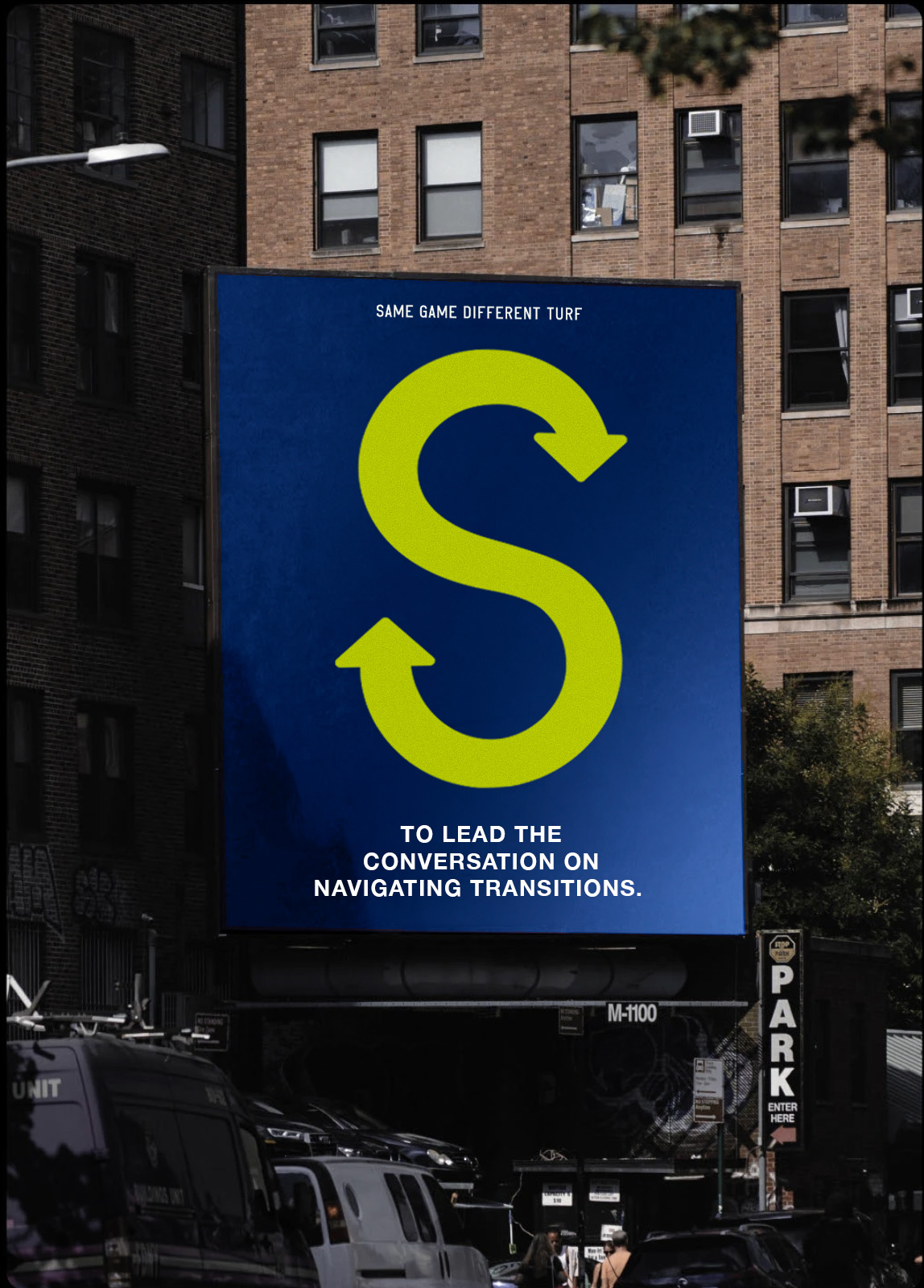 Tantrum Agency Same Game Different Turf campaign displayed on an outdoor billboard