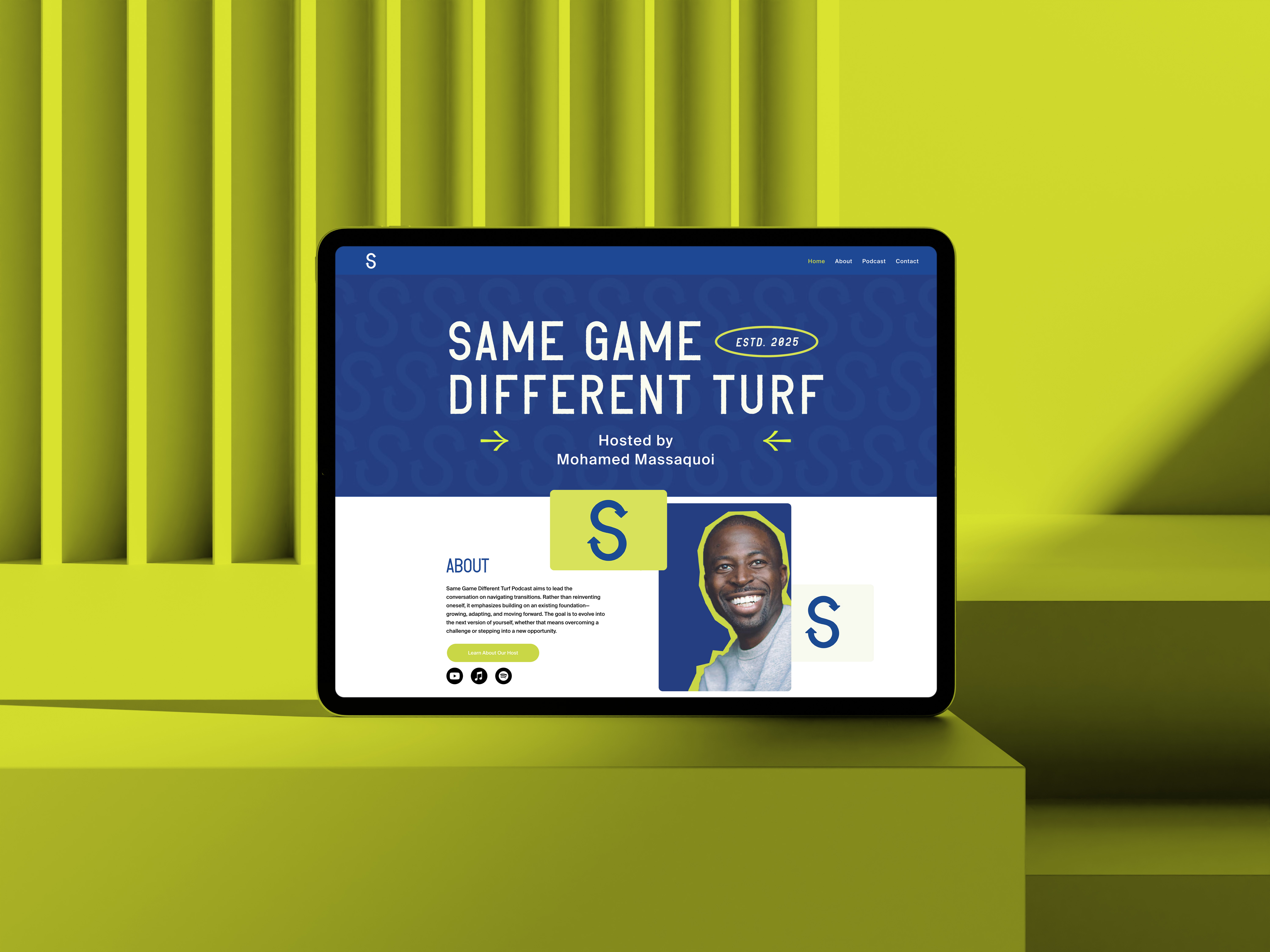 Same Game Different Turf website designed by Tantrum Agency for Mohamed Massaquoi