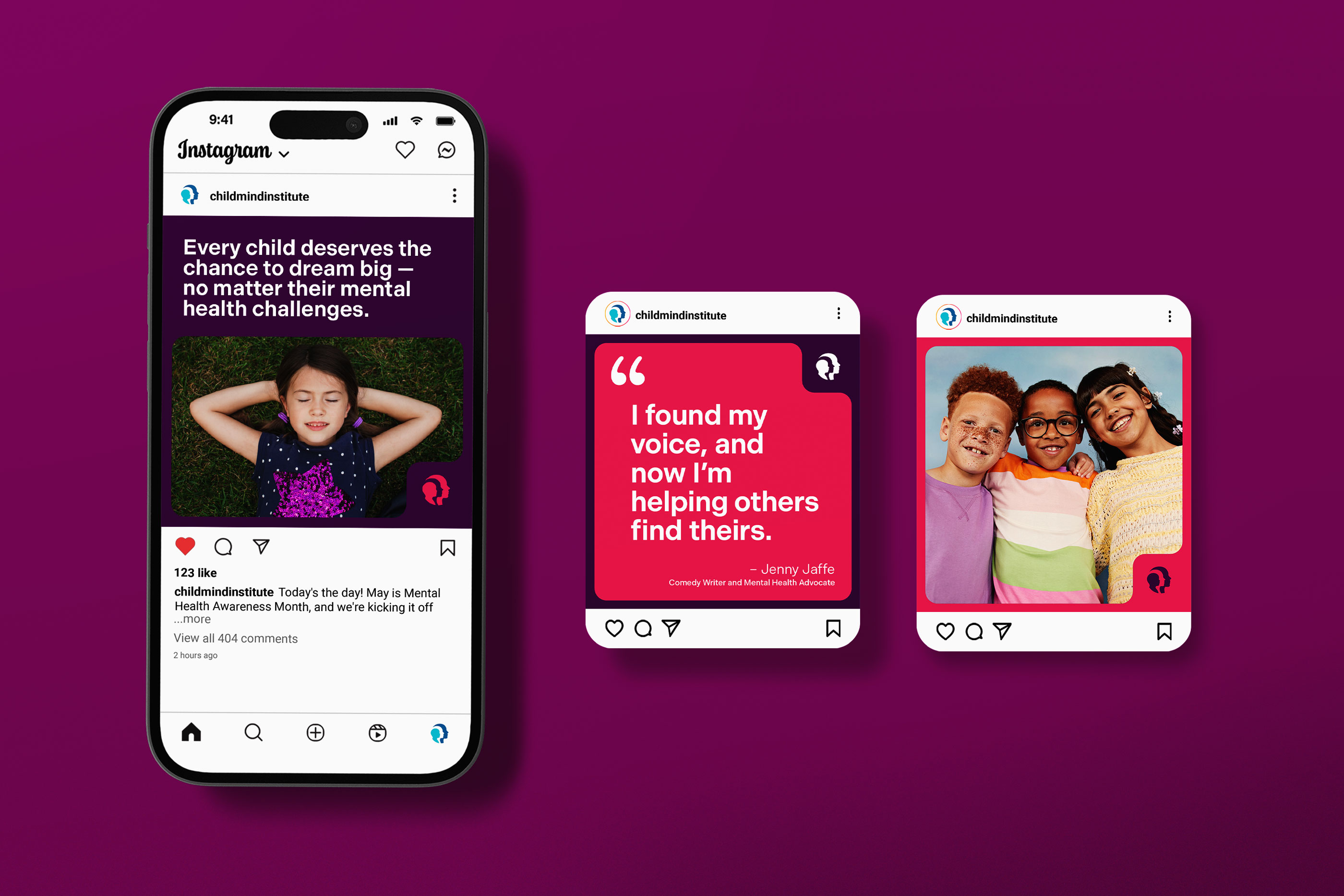Tantrum Agency social campaign for Child Mind Institute featuring Feelings Meet Facts mental health awareness messaging