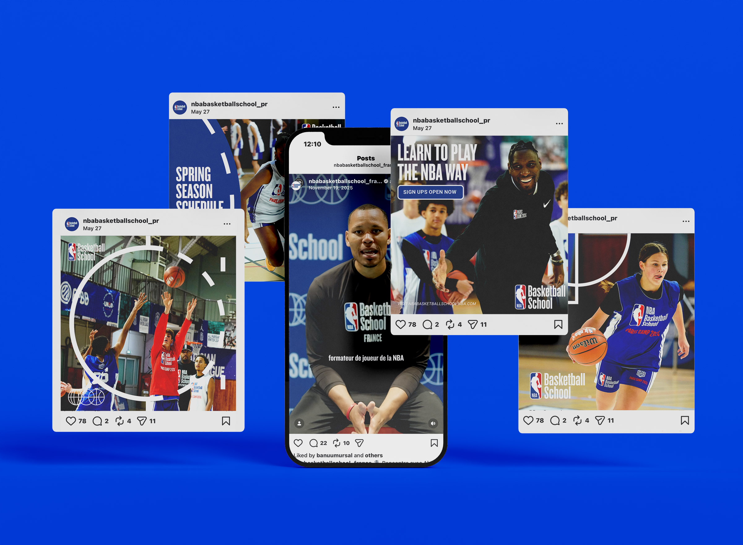 Tantrum Agency brand toolkit for NBA Basketball Schools supporting consistent global program communications