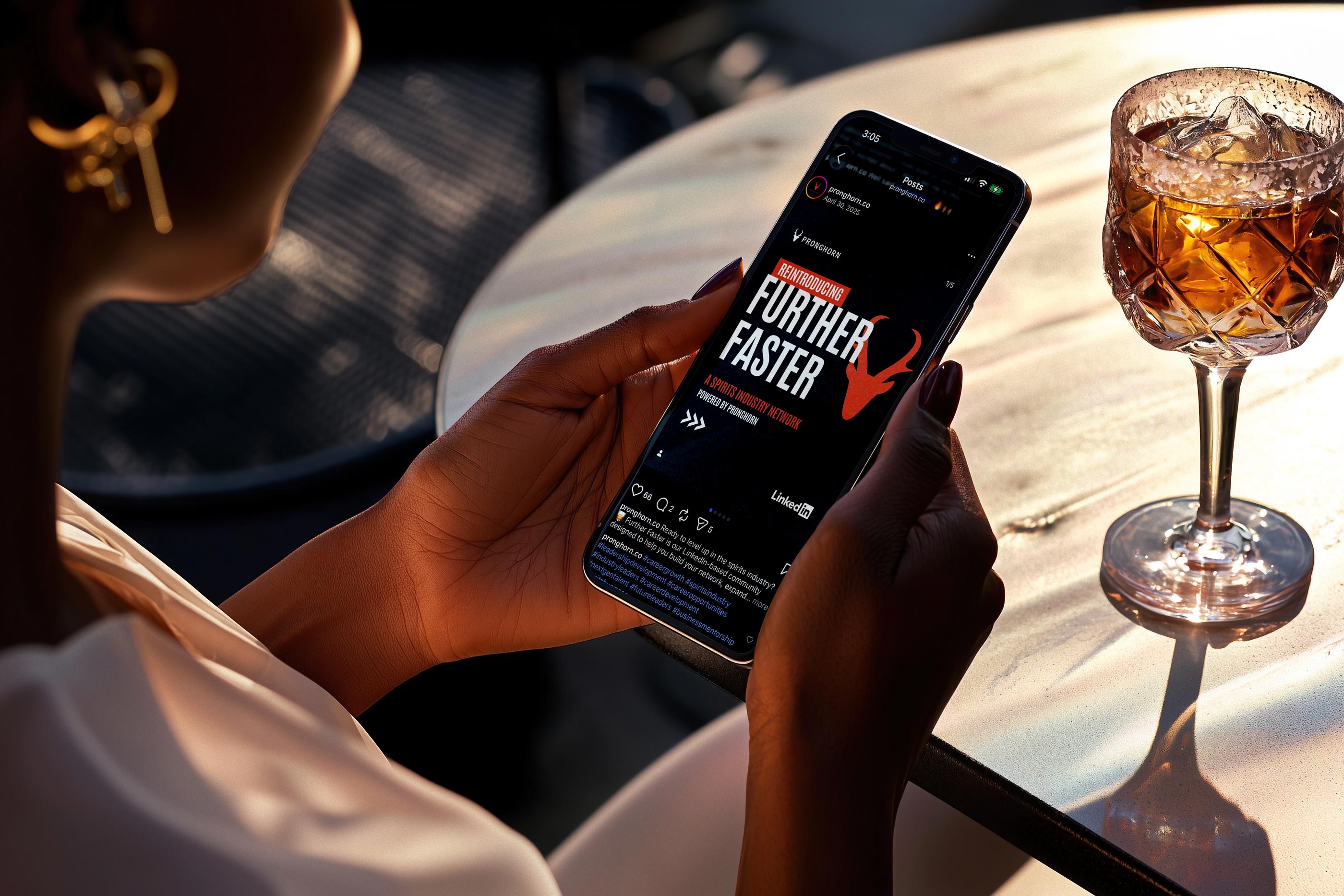 Pronghorn digital content by Tantrum Agency shown on a mobile phone