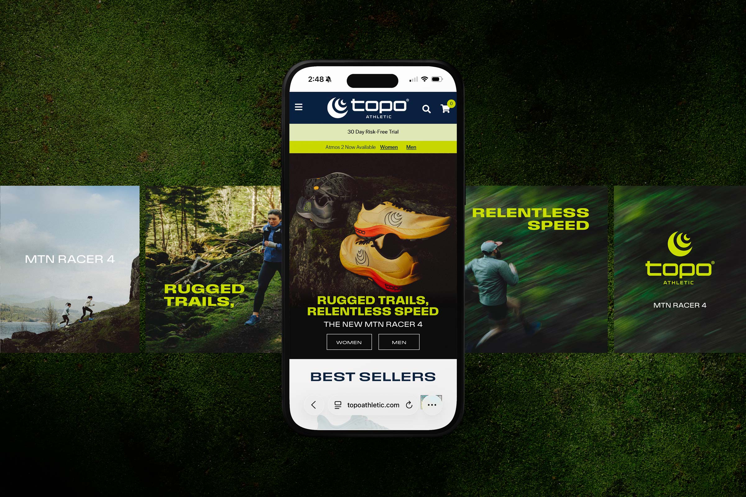 Tantrum Agency social campaign for the Topo Athletic MTN Racer 4 trail running shoe