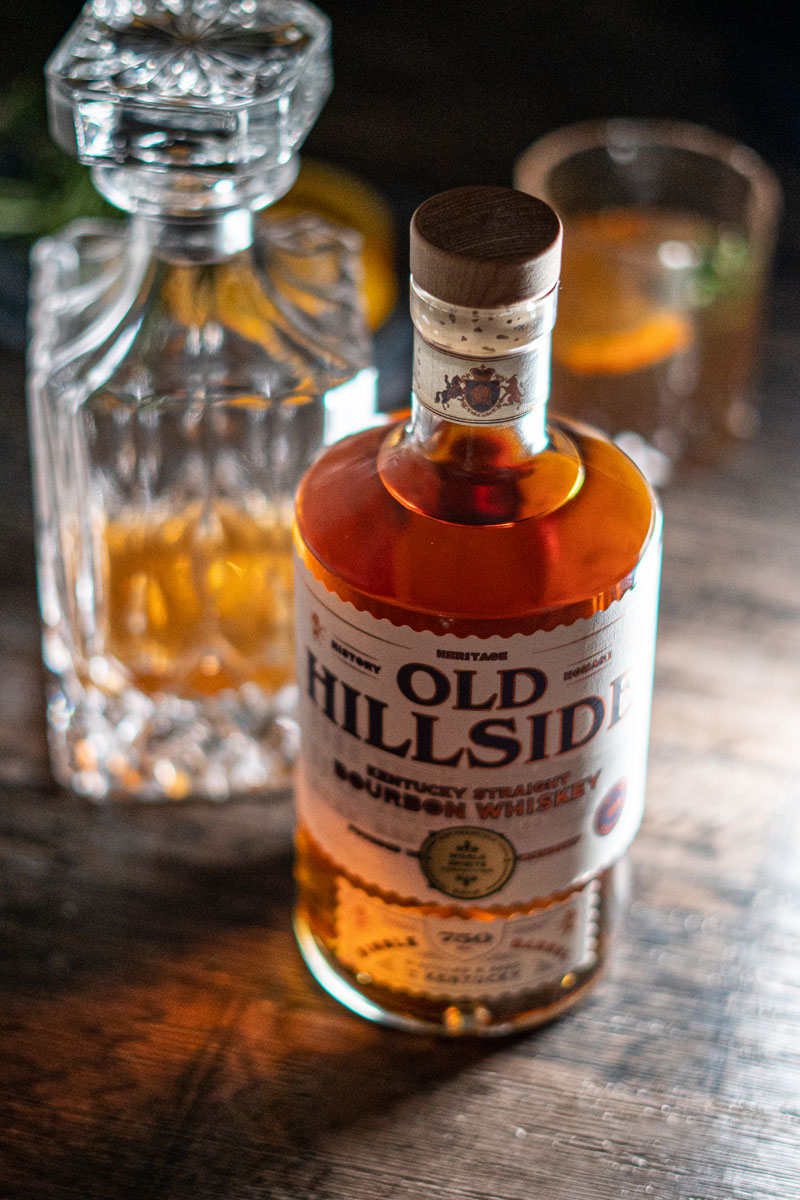 Tantrum Agency digital and brand work for Old Hillside Bourbon Company featuring bourbon product photography