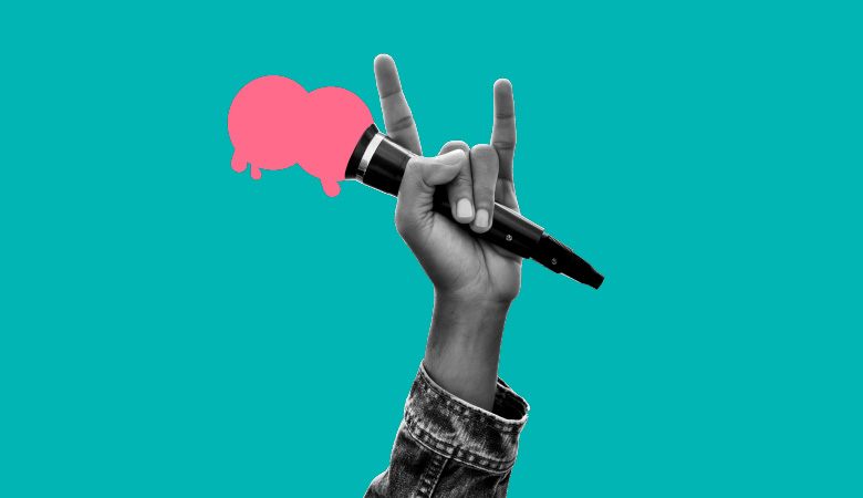 Tantrum Agency FRQNCY Media visual identity featuring vintage audio and storytelling imagery
