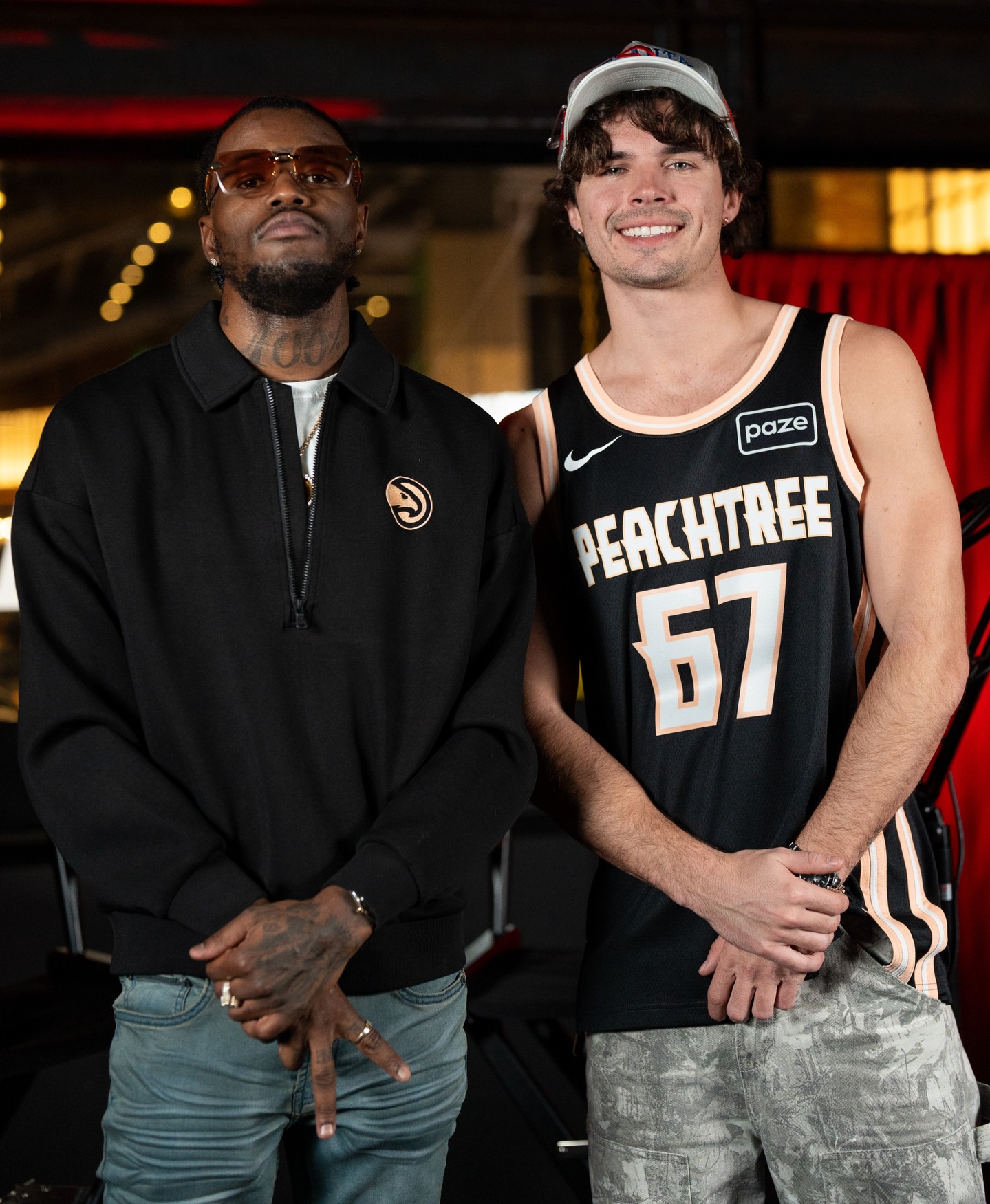 Atlanta Hawks Peachtree City Edition identity created by Tantrum Agency given to Nic Vans from Love Island
