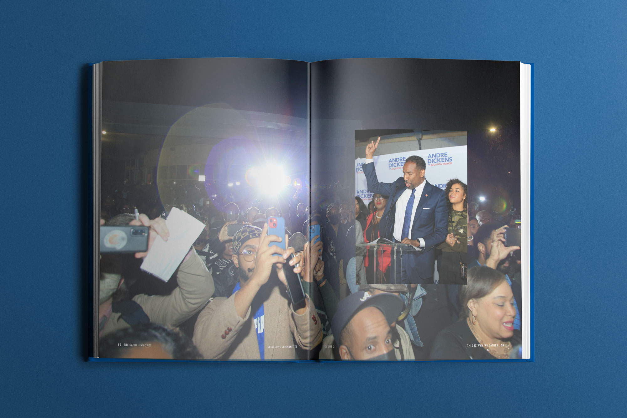 Tantrum Agency photography for The Gathering Spot Yearbook Vol. 3 featuring the TGS community at Atlanta Mayor Andre Dickens election party