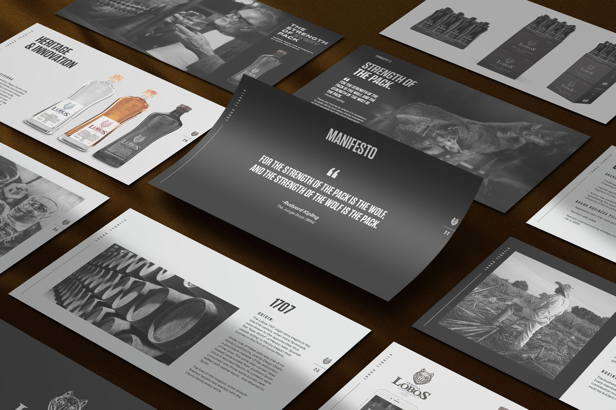 Lobos 1707 investor materials by Tantrum Agency communicating the brand’s founding vision