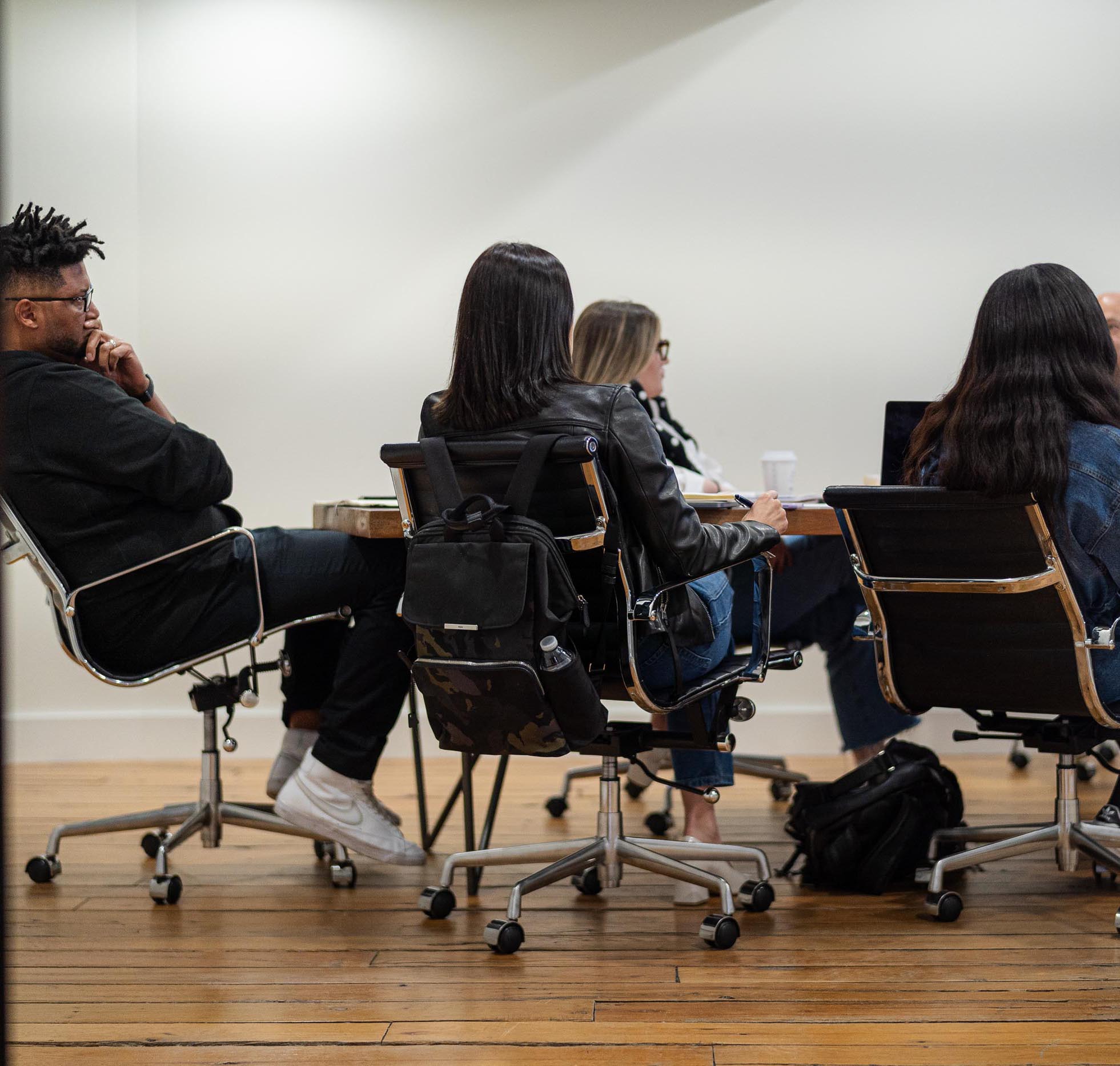 Tantrum Agency team discussing creative concepts together during a working session