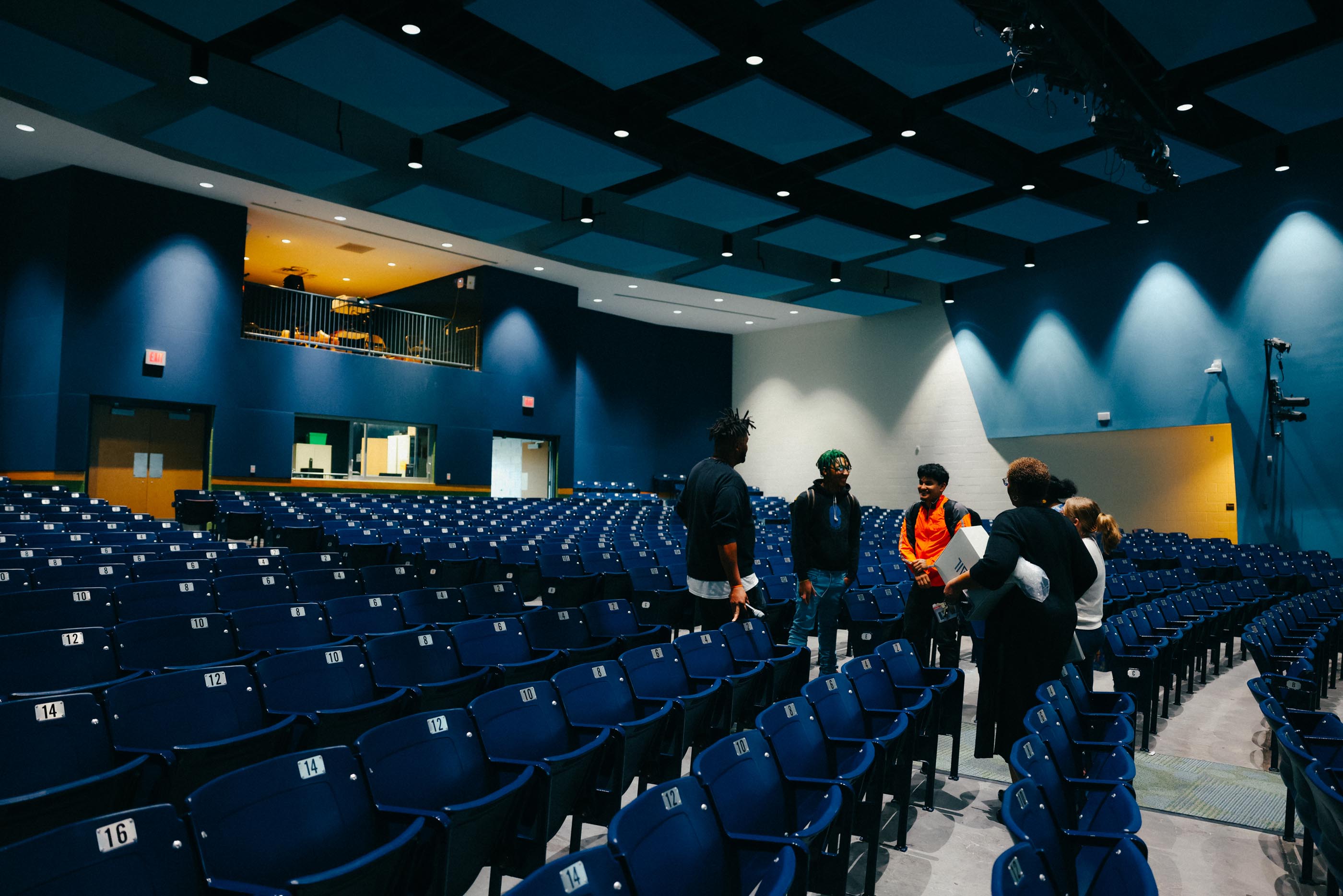 Tantrum Agency team engaging students during a creative careers visit at Rocky River High School
