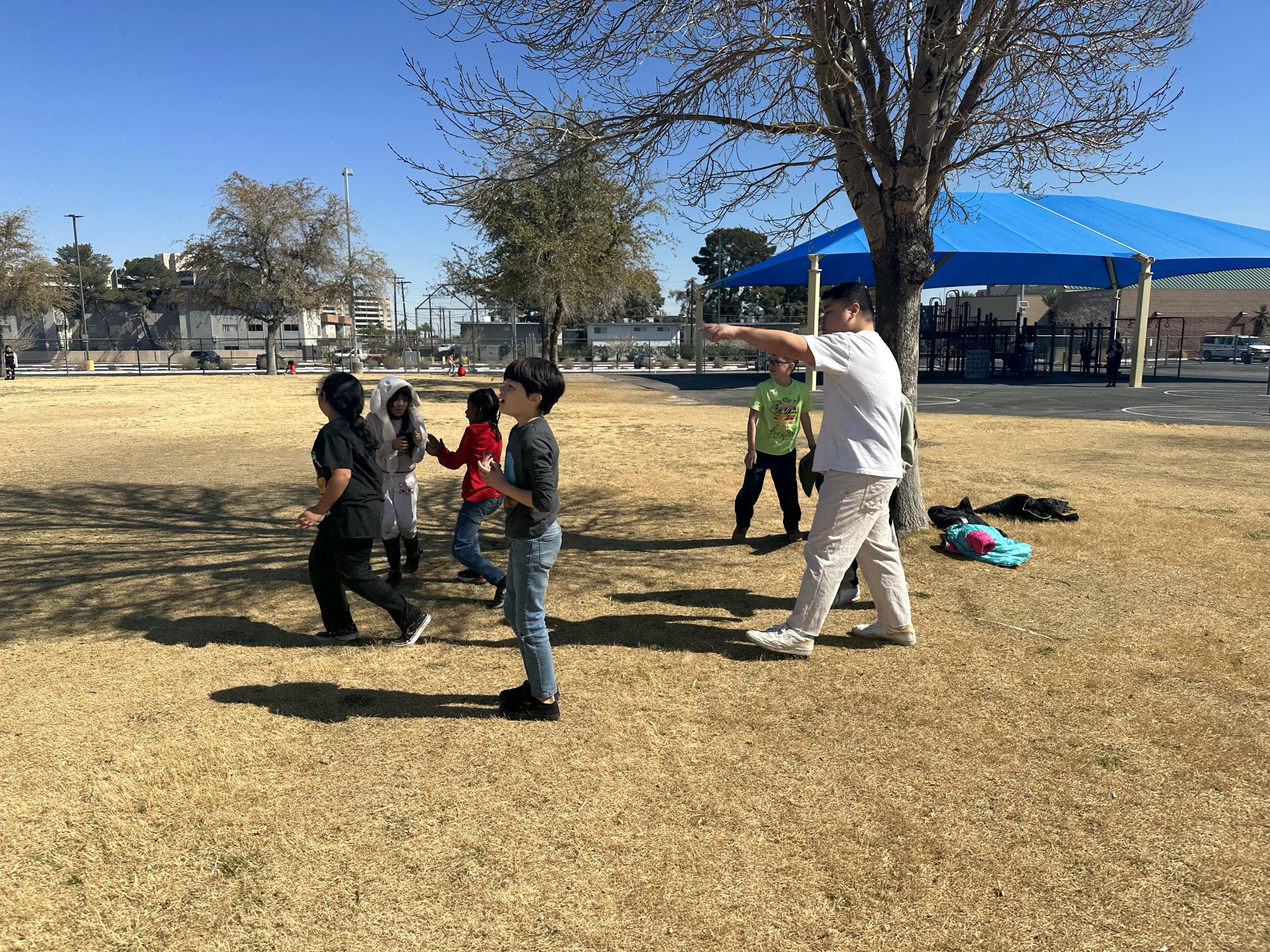 Tantrum Agency team member Michael Gutierrez-Nery volunteering during a community service event at a local elementary school in Denver, Colorado