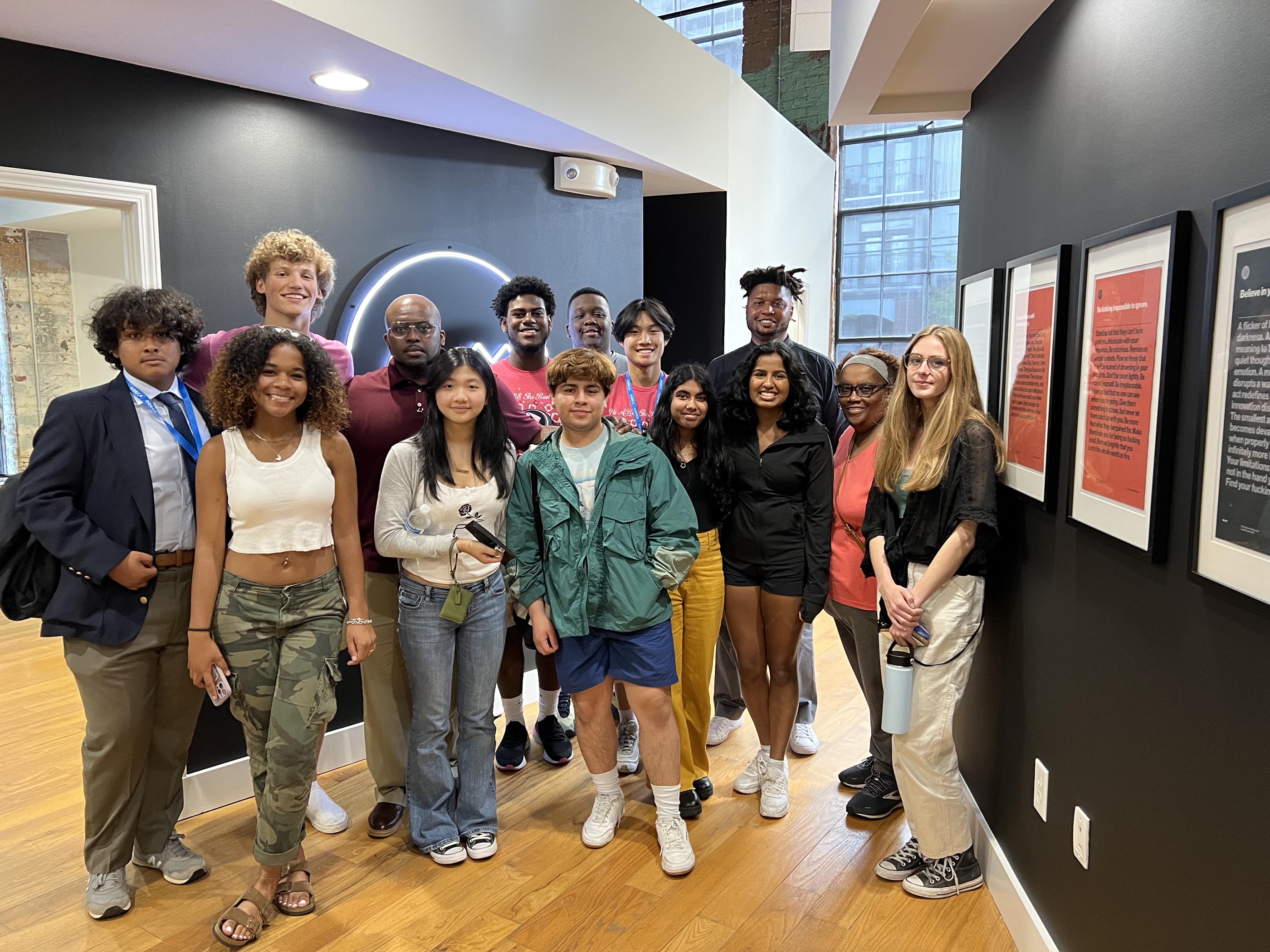 Tantrum Agency team engaging portfolio students from Miami Ad School during a creative careers visit to the Atlanta studio
