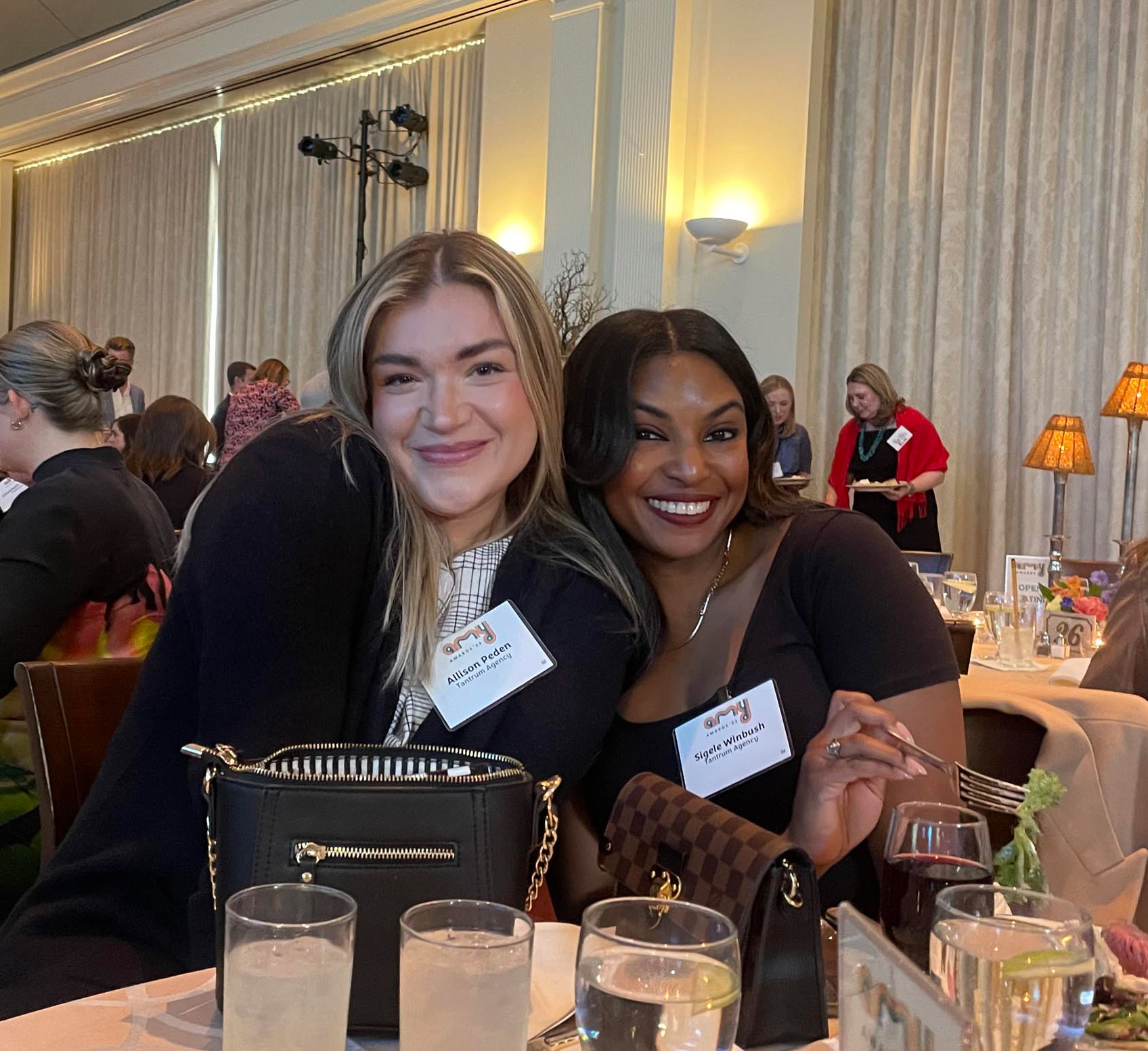 Tantrum Agency team members enjoying time together at awards banquet