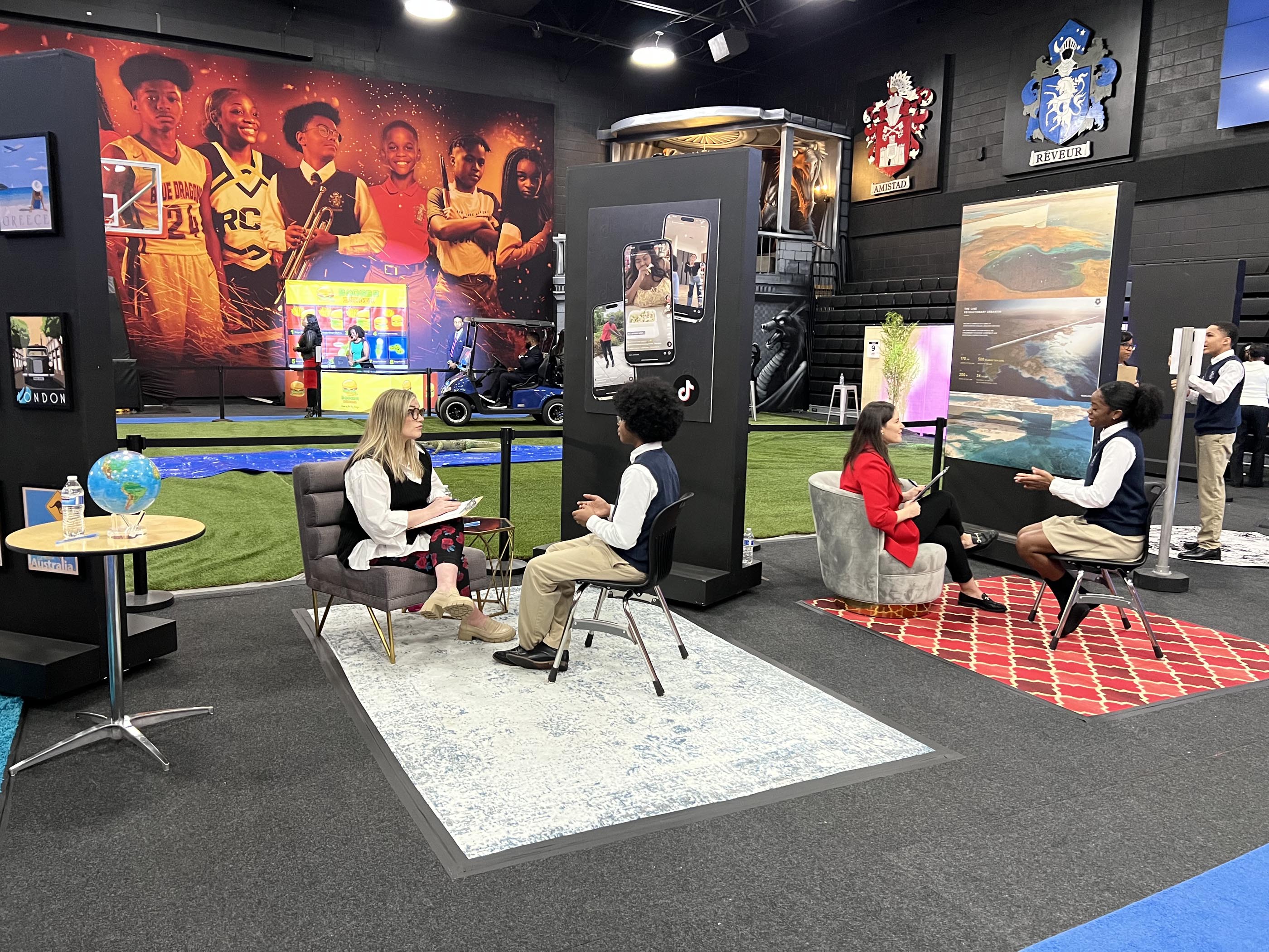 Tantrum Agency team member Allison Peden participating in a hands-on community event at Ron Clark Academy in Atlanta, Georgia