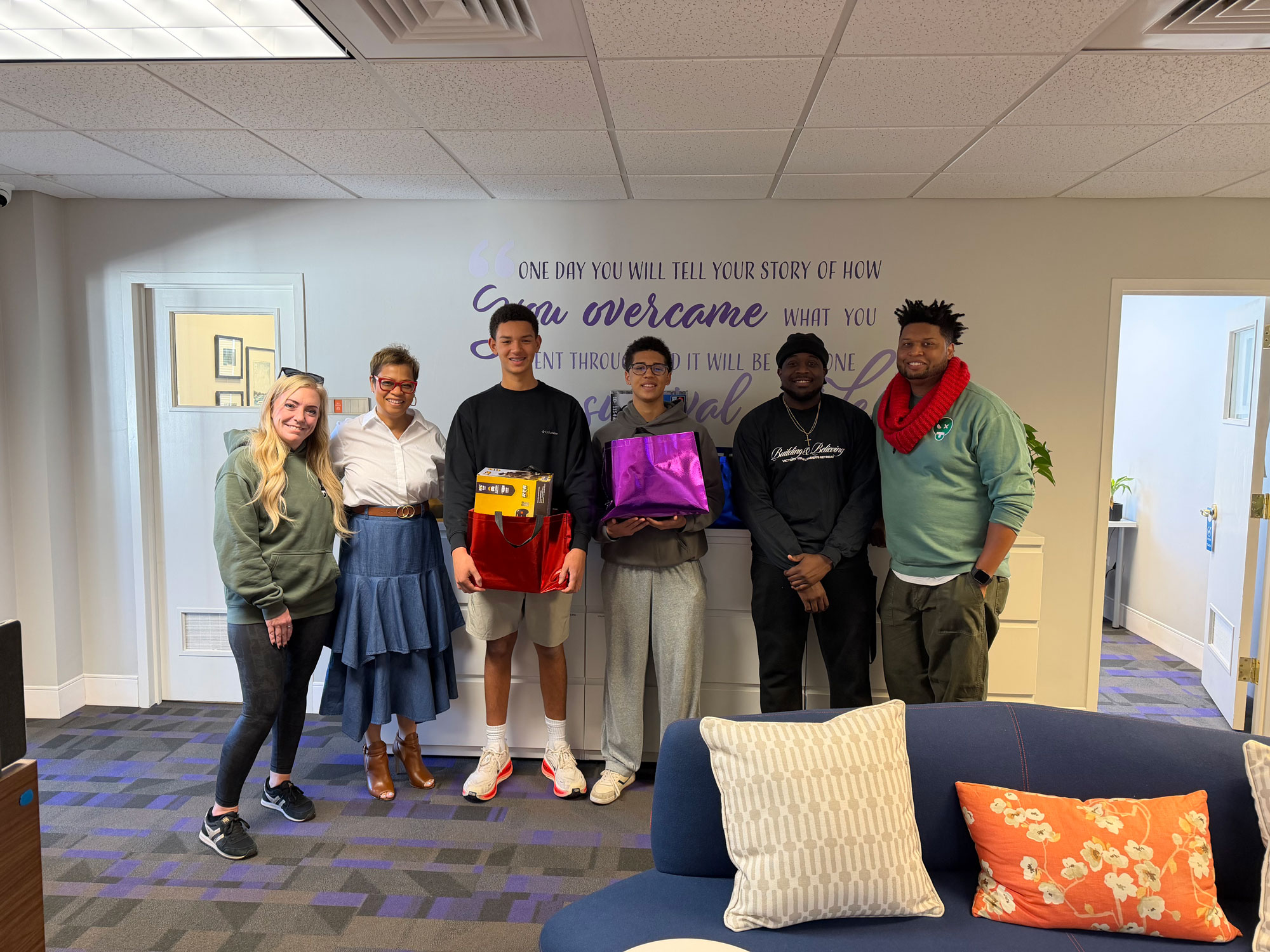 Tantrum Agency team supporting a local community organization Alma Domestic Violence Foundation through volunteer service and gift giving during the holiday season