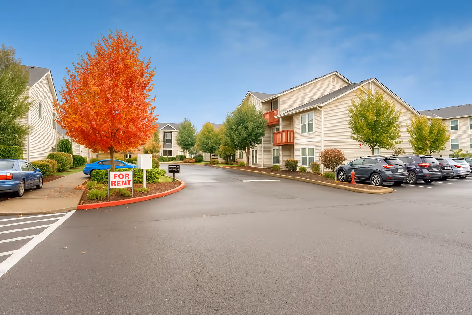 Exterior view with trees