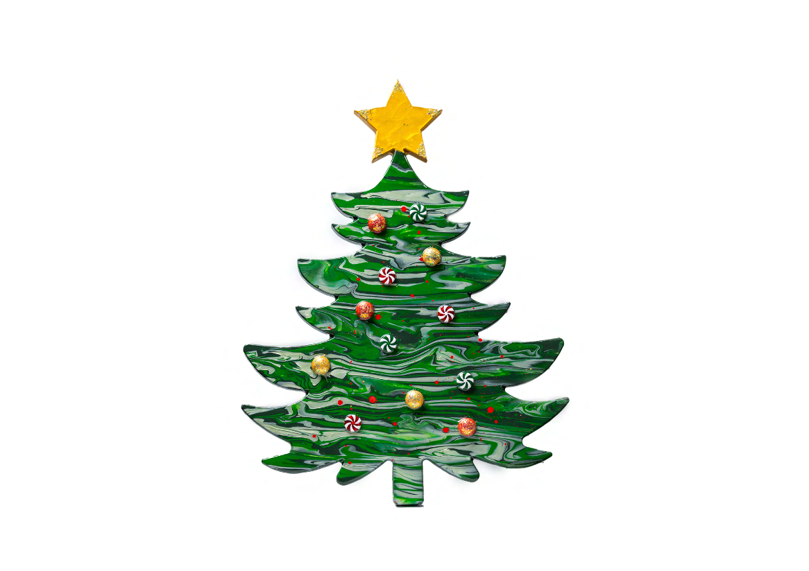 Celebrate the season by creating your own Christmas tree wall décor. A festive statement piece that's perfect for adding holiday magic to your home year after year. Includes the full experience, all materials, and your finished piece professionally coated with a high-gloss resin finish. Available August 19–December 31, or until supplies last.