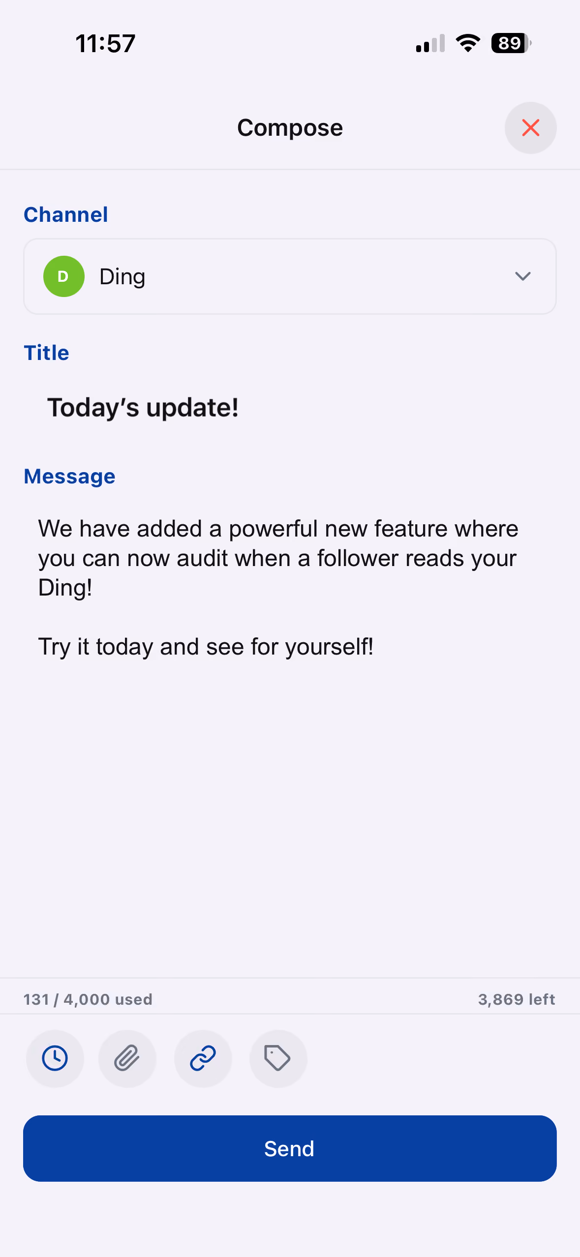 Ding compose screen