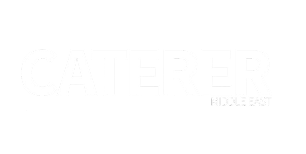 Caterer Middle East logo text in white on a black background.