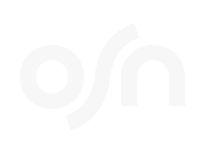 Stylized lowercase letters 'osn' logo in white on black background.