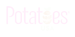 Potatoes USA logo with stylized stacked potato shapes forming the letter 'o'.