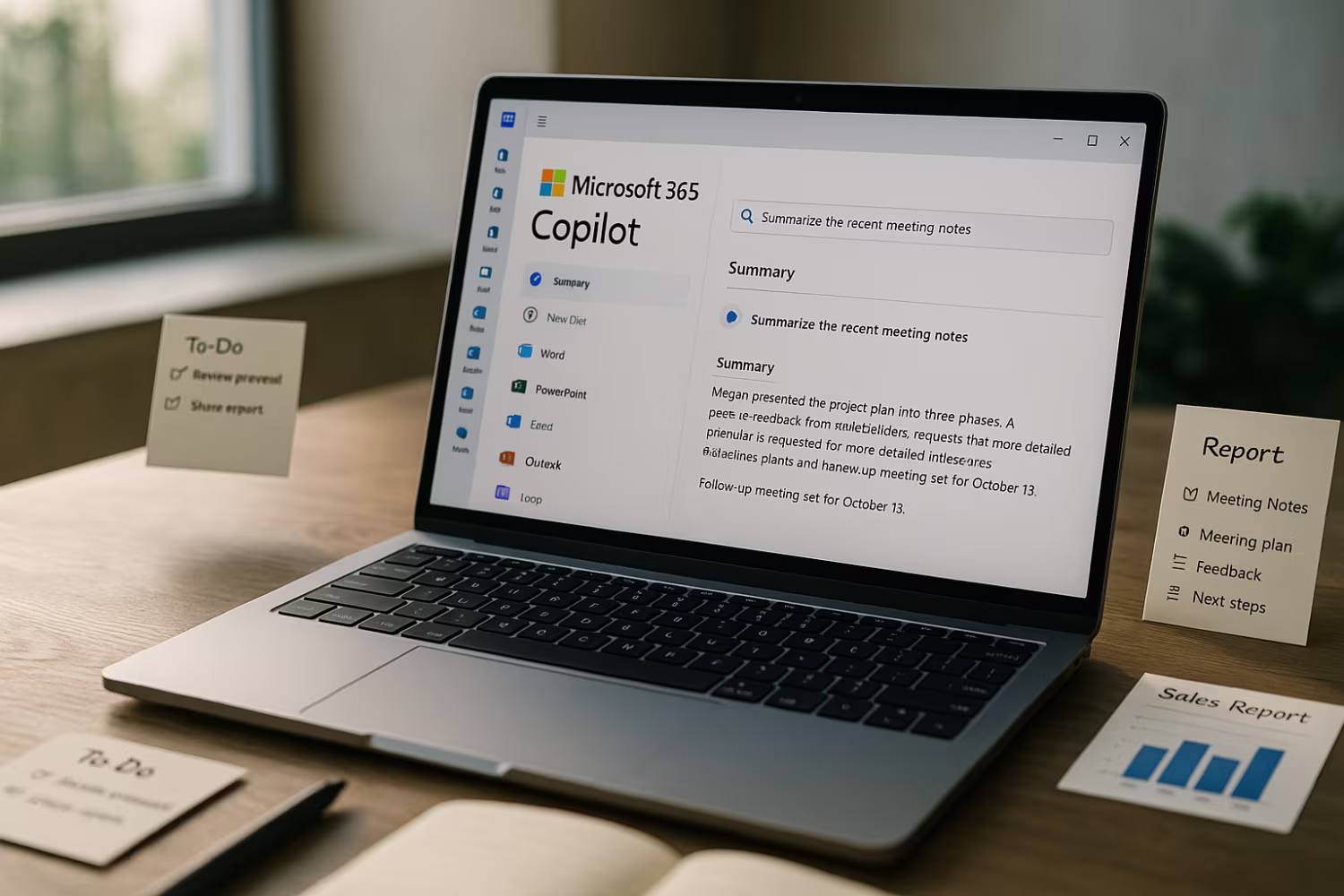 Microsoft 365 Copilot on Laptop