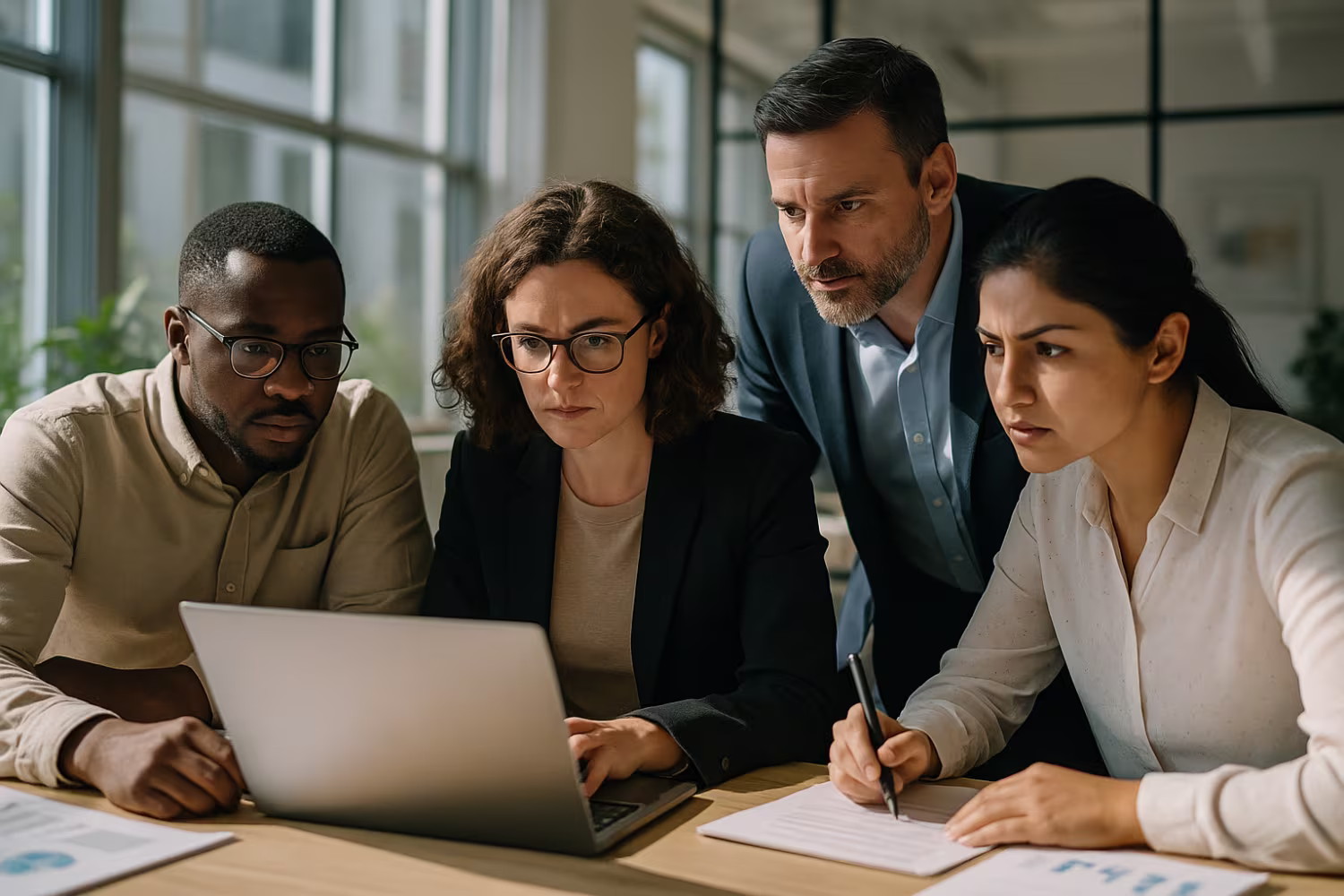 Diverse team crafting business email compromise defense