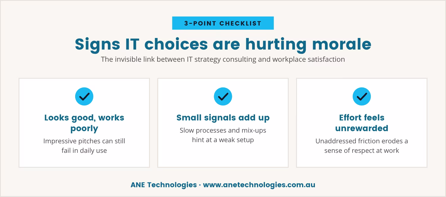 Checklist: Signs IT choices are hurting morale