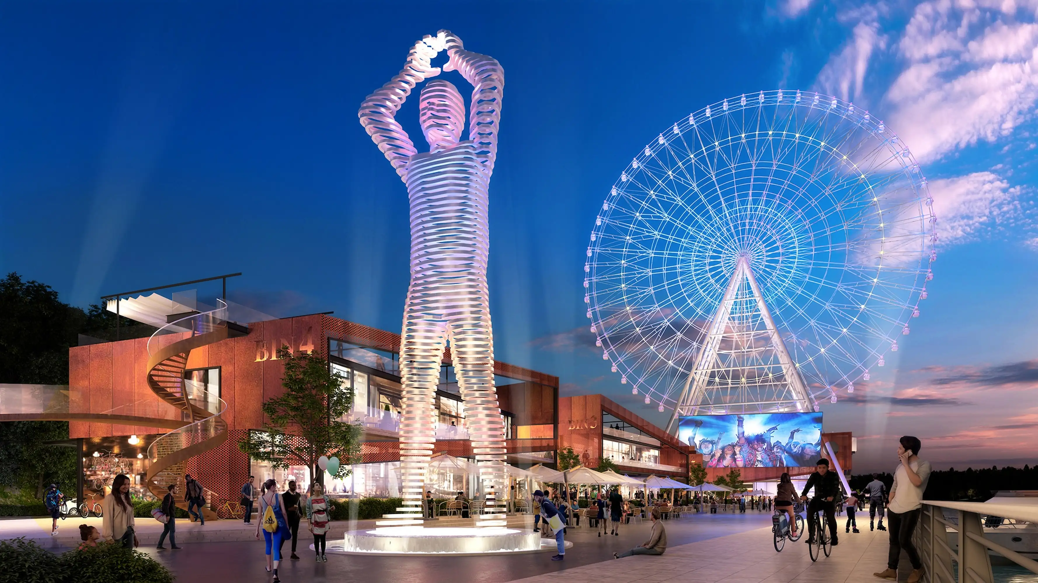 Giants on the Quayside observation wheel, Newcastle