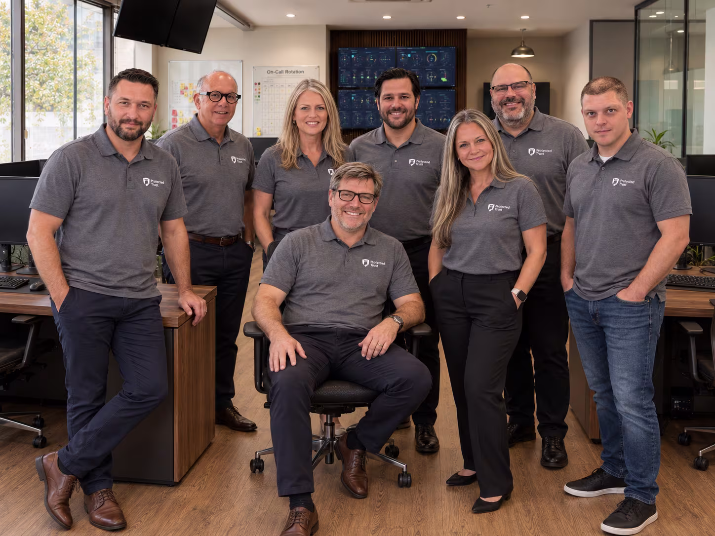 Smiling IT professional standing confidently with arms crossed, representing managed services support in Orlando