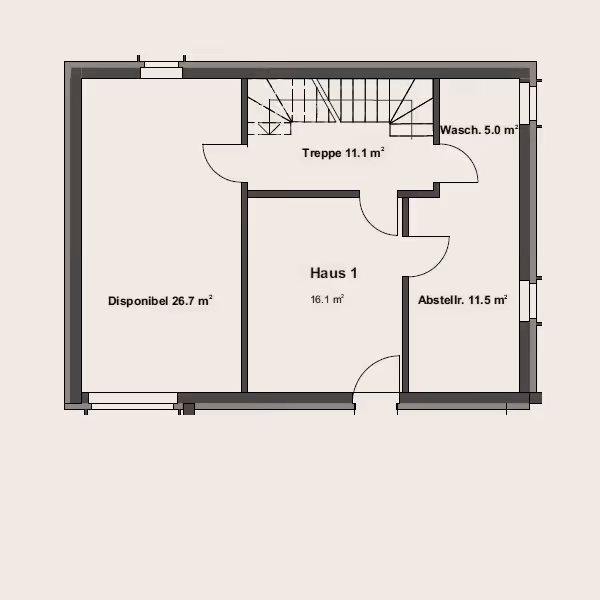 Haus 1, Untergeschoss