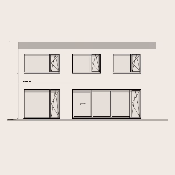 Haus 1, Hauptfassade