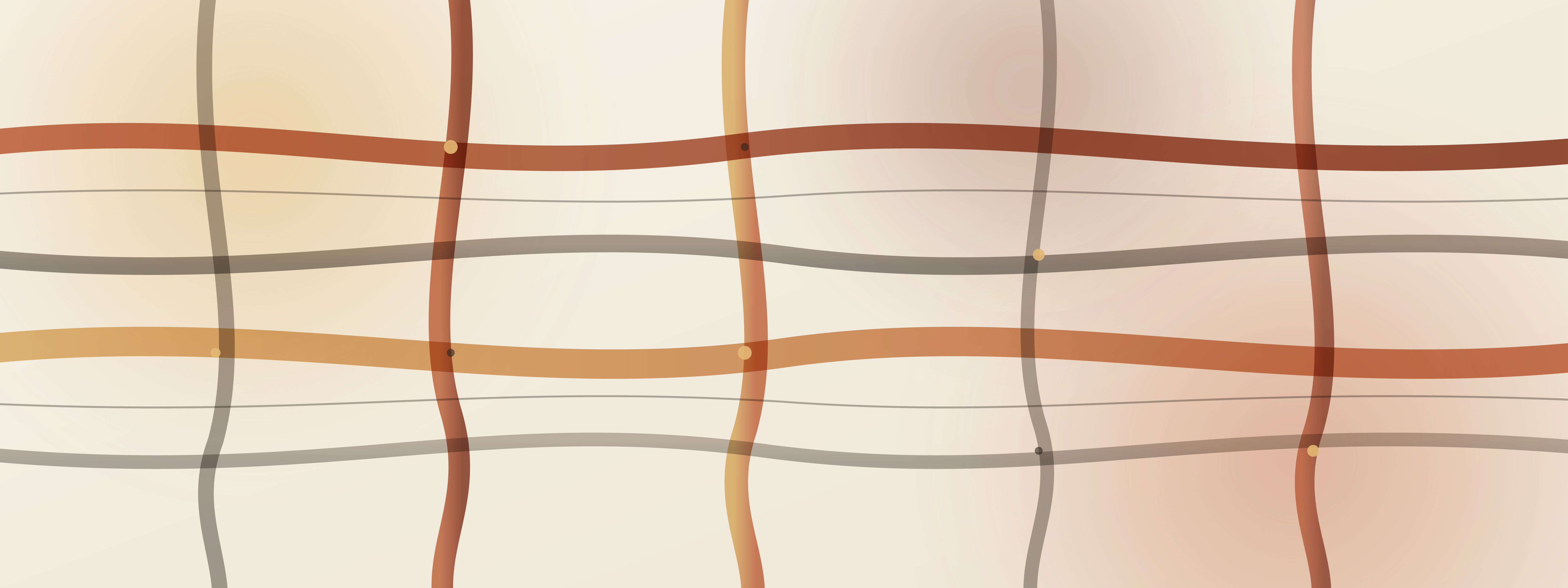 Abstract wavy lines design background in warm earth tones