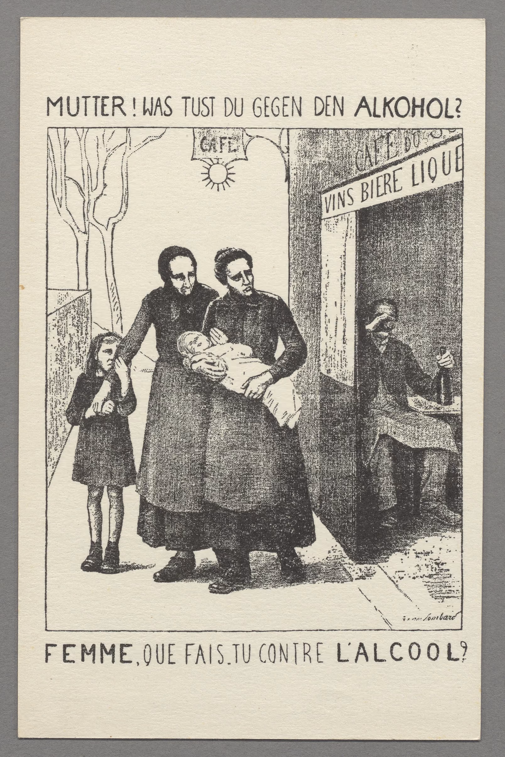 Postkarte des SBAF, 1910, Sozialarchiv