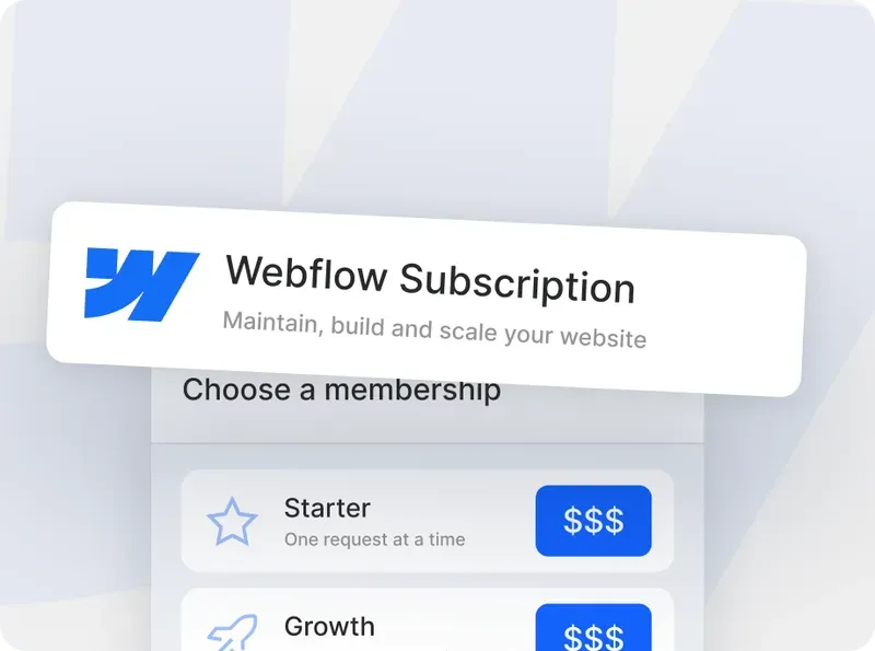 Webflow subscription services offering flexible website design and growth tools