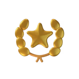 Gold star award icon