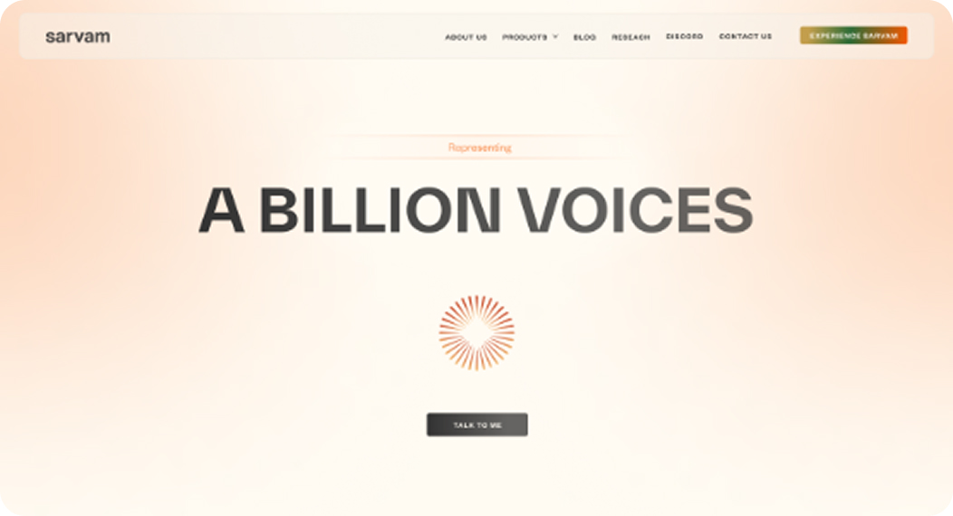 Sarvam website case study