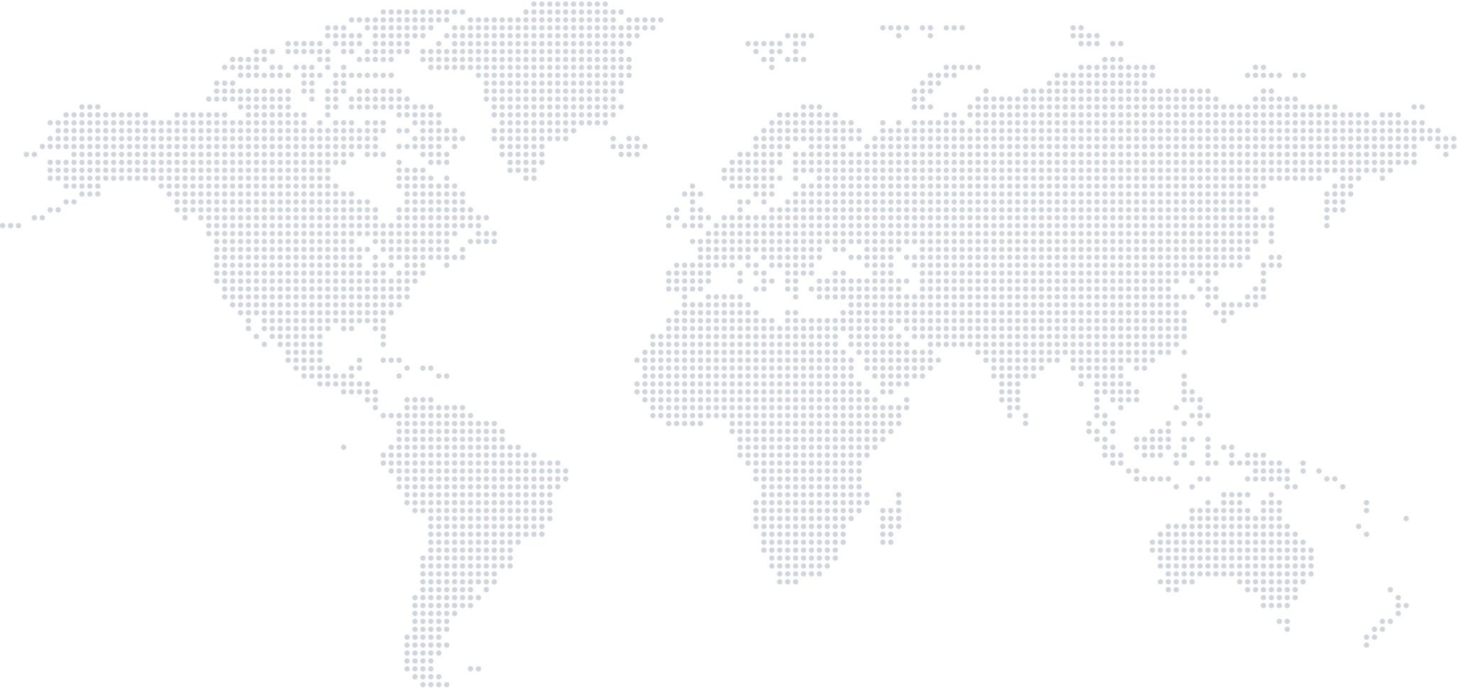World map showing Minute Creative's global client presence