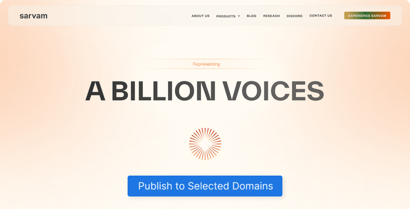 Sarvam website case study