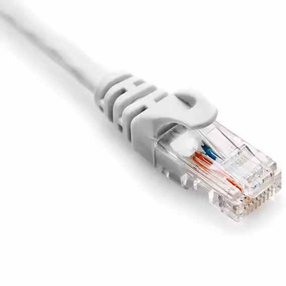 Quantum CAT5 RJ45 Ethernet Patch Cord CAT5 RJ45 LAN Straight Cable (White)