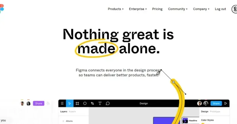 photo of figma home website 