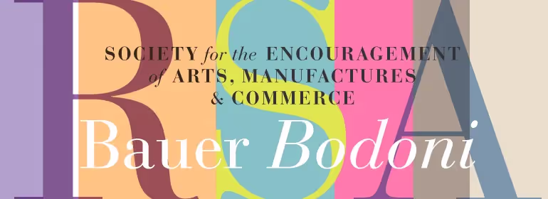 Bauer Bodoni typeface sample text of white color