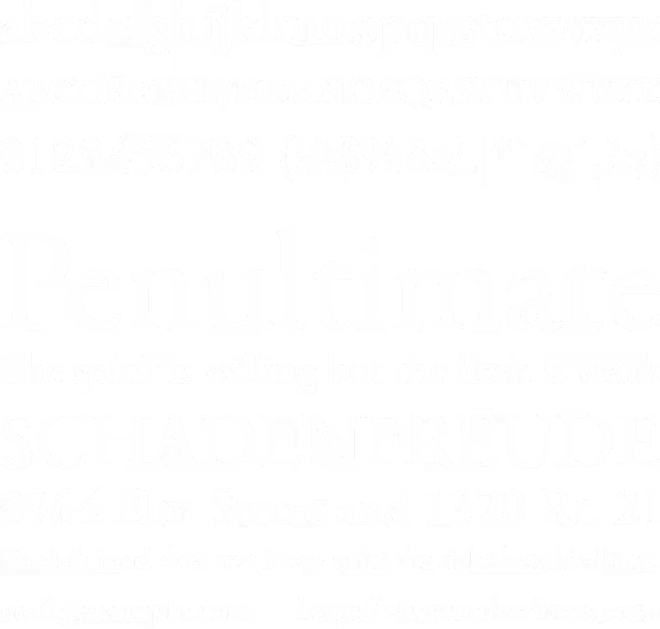 Adobe Garamond Pro alphabets in small case